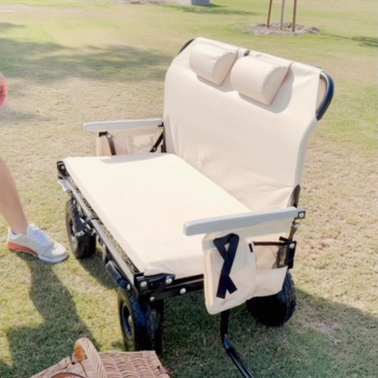 3-in-1 Lounge  – Utility Wagon, Folding Chair, and Integrated Umbrella [FREE SHIPPING]