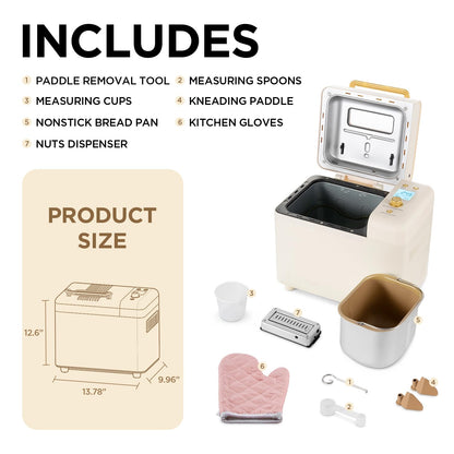 15 In 1 Automatic Bread Maker With Gluten Free Mode  [FREE SHIPPING]