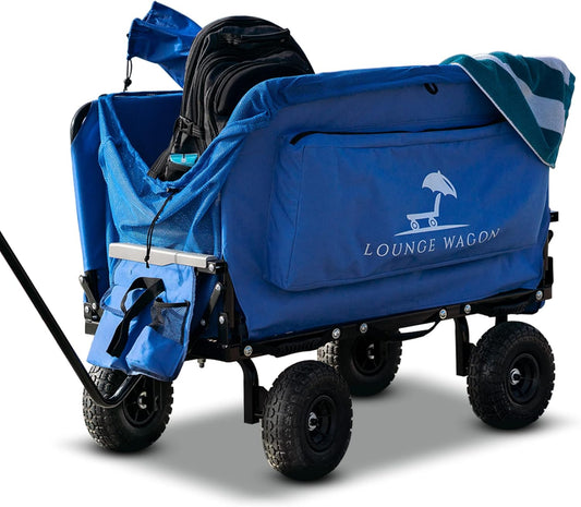 3-in-1 Lounge  – Utility Wagon, Folding Chair, and Integrated Umbrella [FREE SHIPPING]
