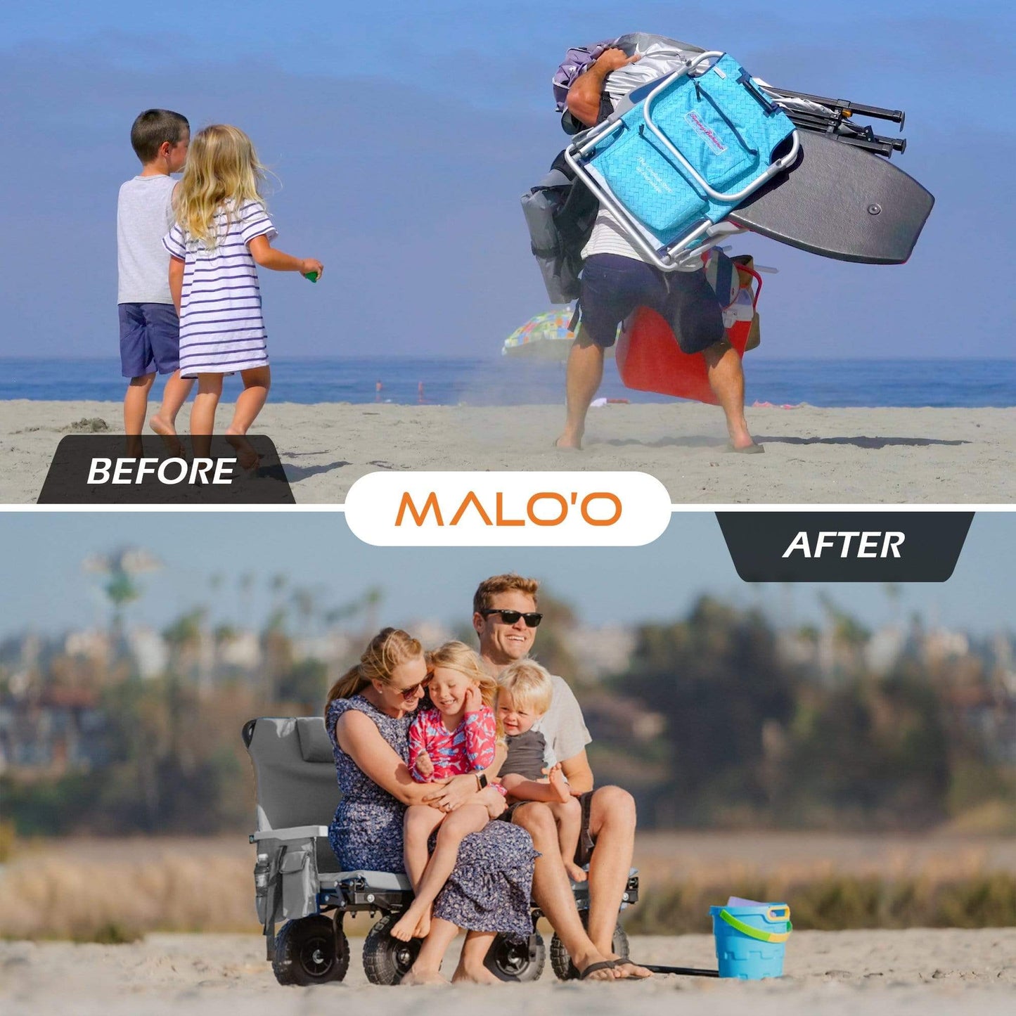 3-in-1 Lounge  – Utility Wagon, Folding Chair, and Integrated Umbrella [FREE SHIPPING]